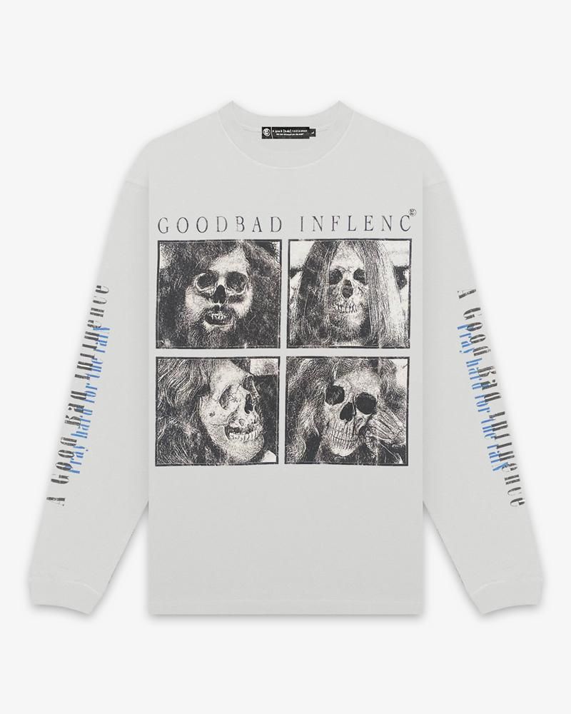 ZEPP SKULL FACE LONG SLEEVE T-SHIRT