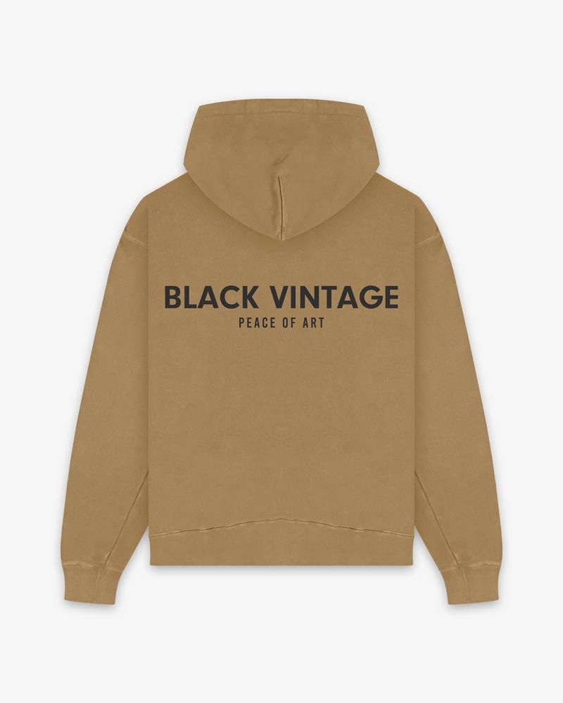 ESSENTIAL BLACK VINTAGE VINTAGE PULLOVER HOODIE(10.0oz)