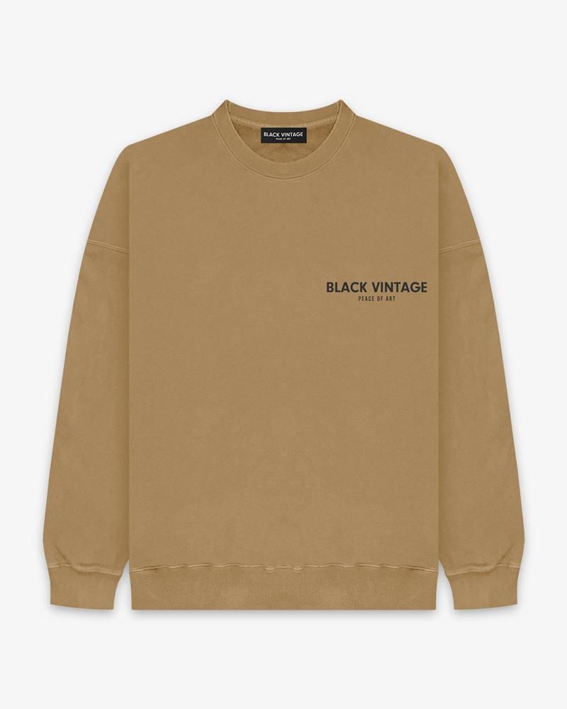 ESSENTIAL BLACK VINTAGE VINTAGE SWEAT SHIRTS(10.0oz)