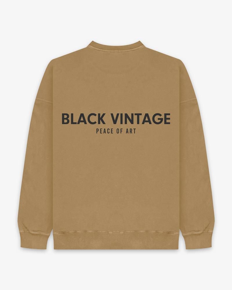 ESSENTIAL BLACK VINTAGE VINTAGE SWEAT SHIRTS(10.0oz)