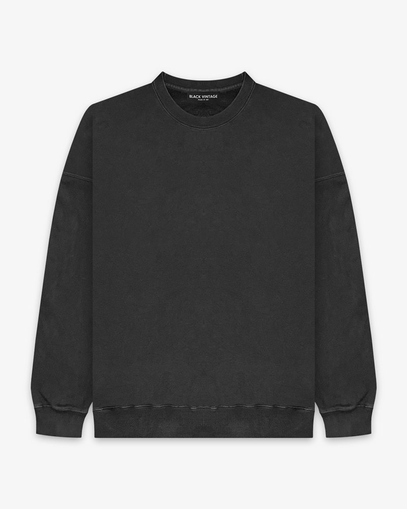 BLACK VINTAGE VINTAGE SWEAT SHIRTS(10.0oz)