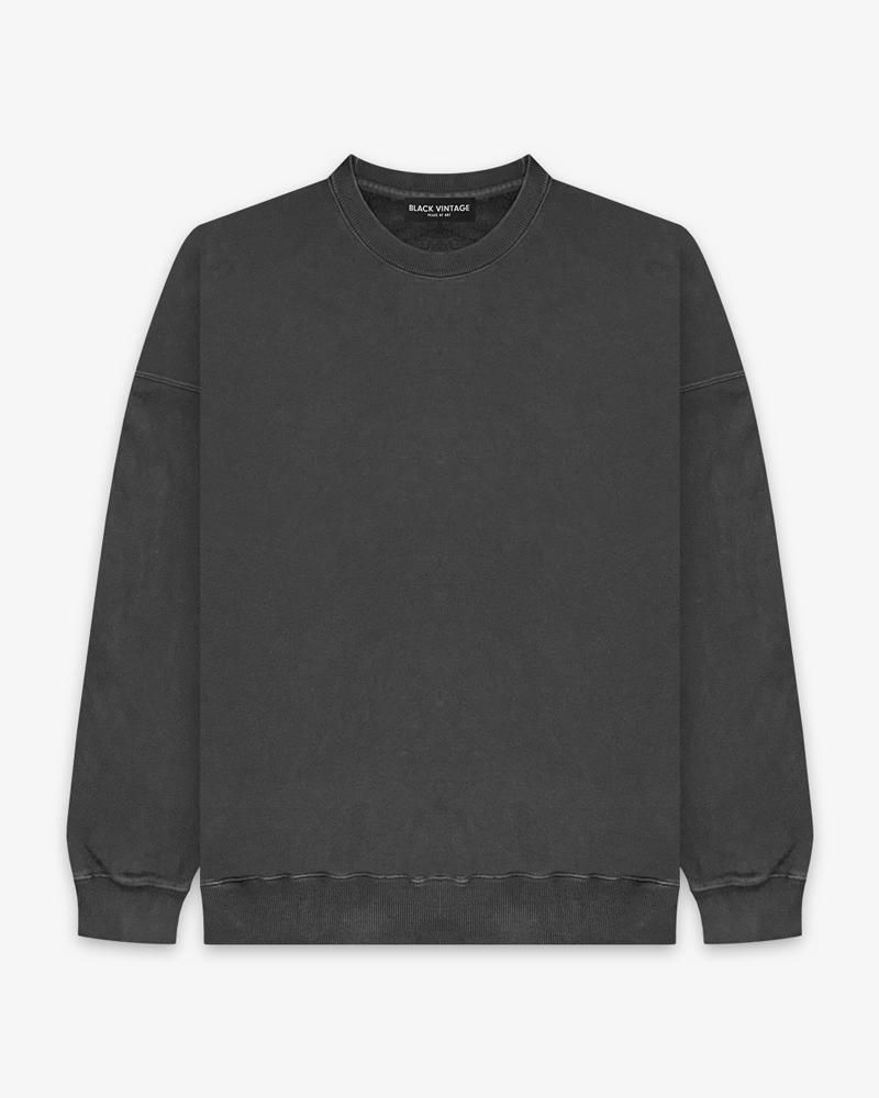 BLACK VINTAGE VINTAGE SWEAT SHIRTS(10.0oz)