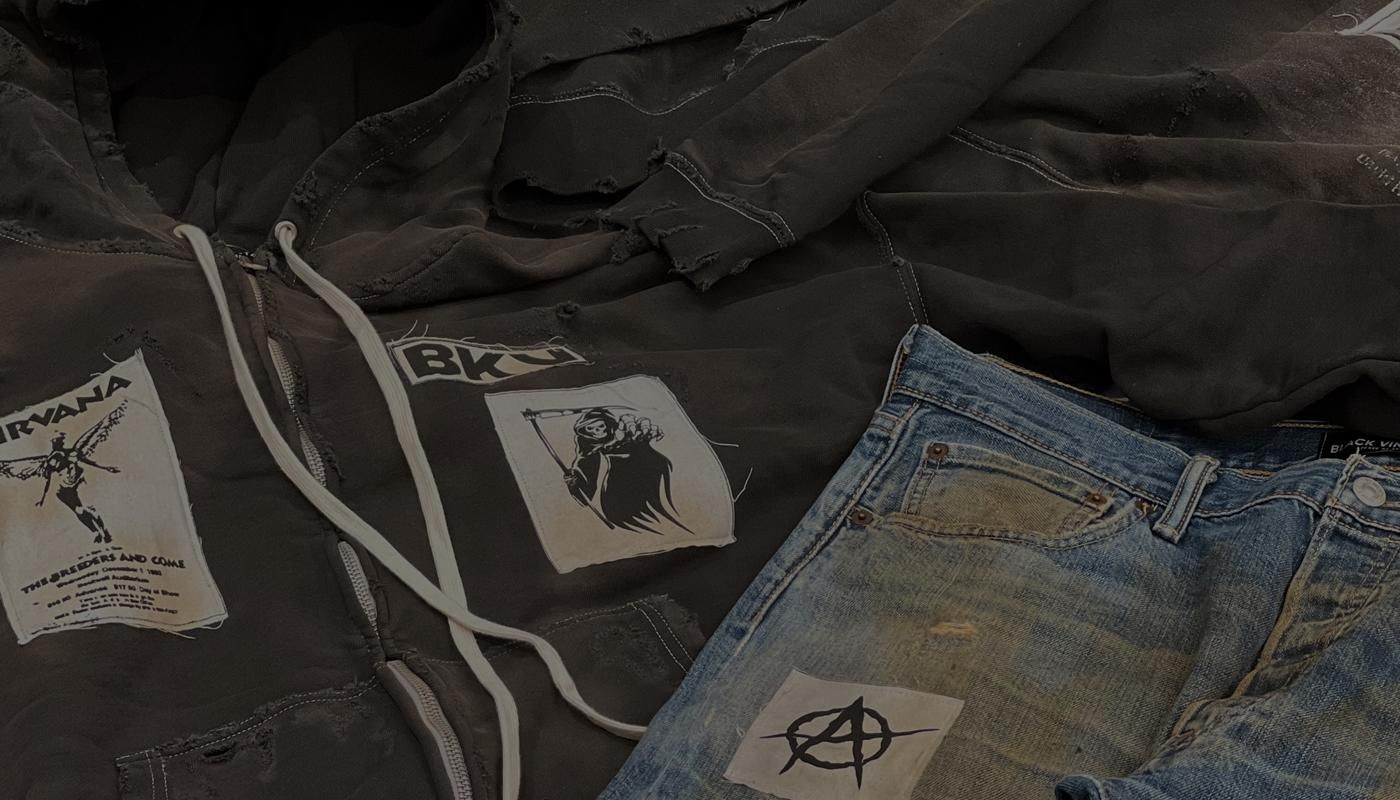 BLACK VINTAGE PATCHWORKING COLLECTION