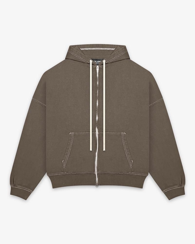 ZIP HOODIE VINTAGE DYEING