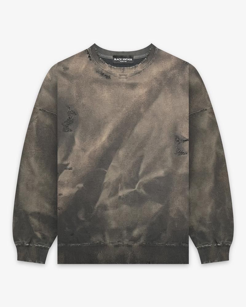 CREWNECK SWEAT SHIRTS DUST PAINTING