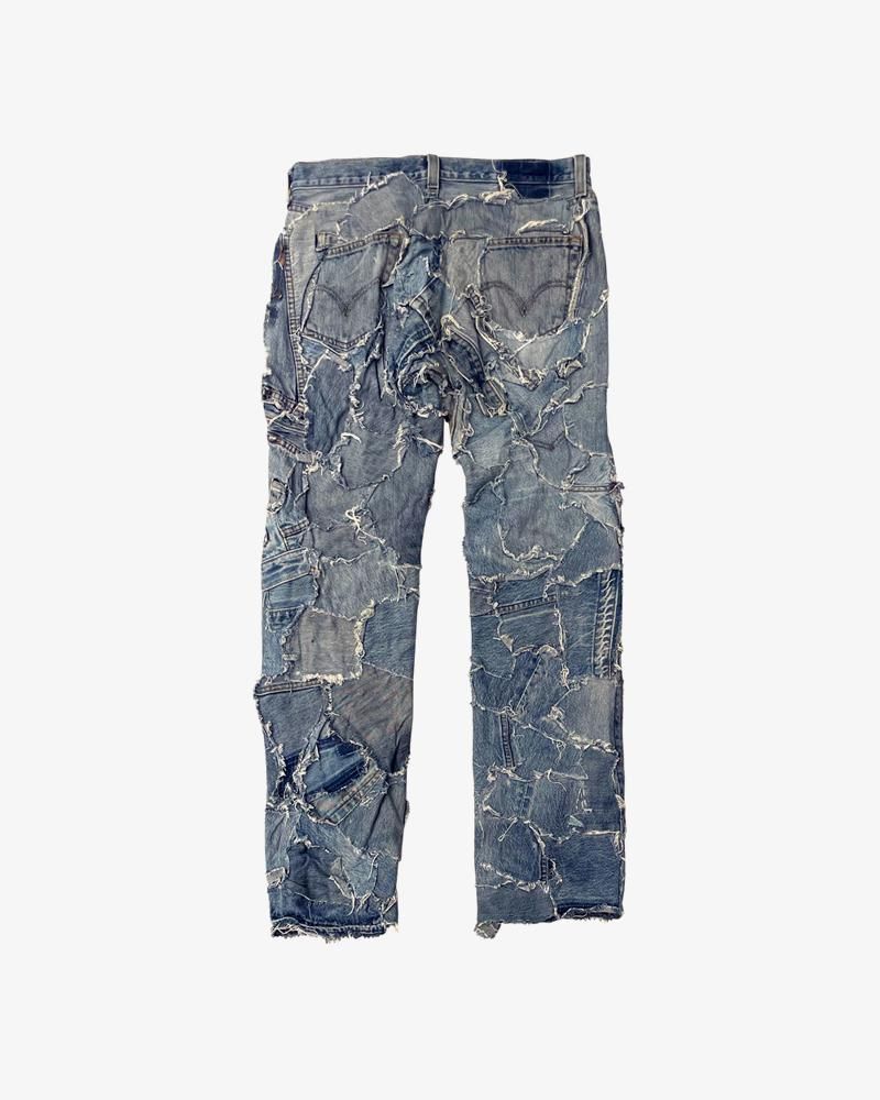 PATCHWORK DENIM PANTS