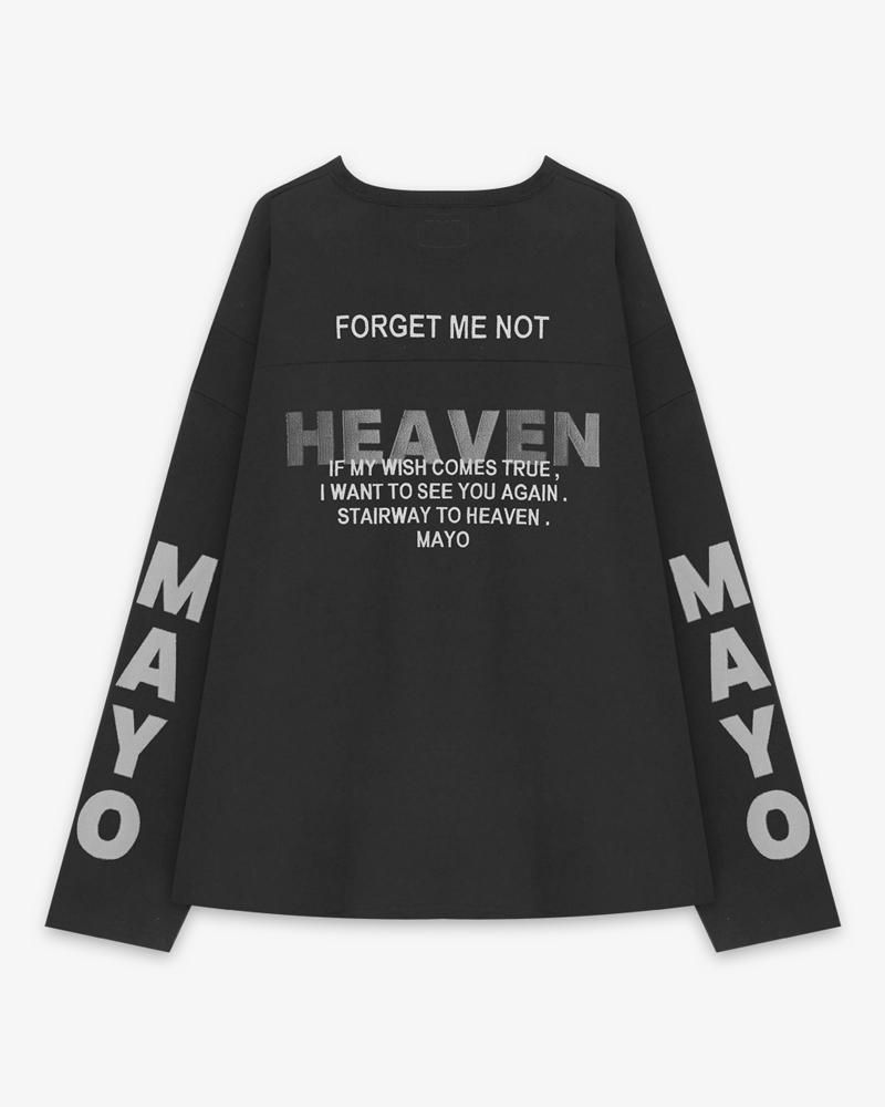 MAYO HELL & HEAVEN EMBROIDERY FOOTBALL LONG SLEEVE TEE