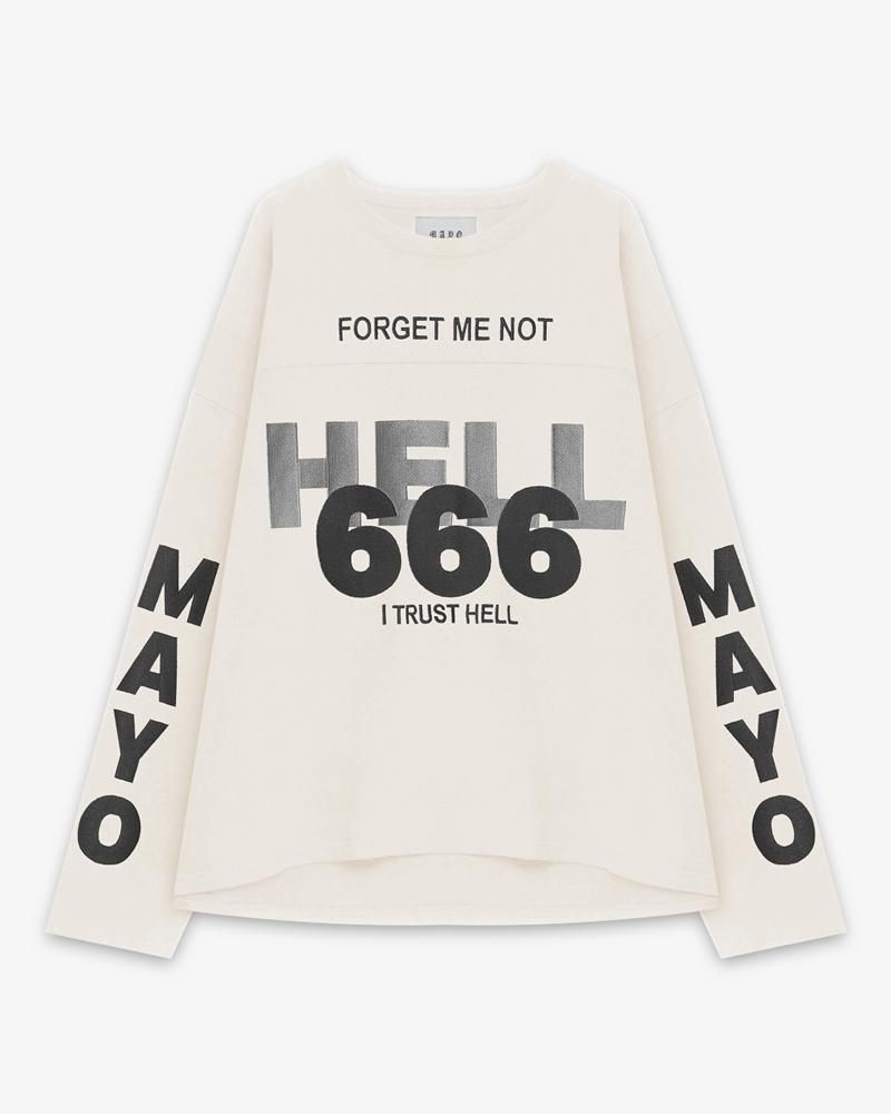 MAYO HELL & HEAVEN EMBROIDERY FOOTBALL LONG SLEEVE TEE
