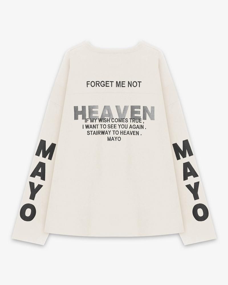 MAYO HELL & HEAVEN EMBROIDERY FOOTBALL LONG SLEEVE TEE