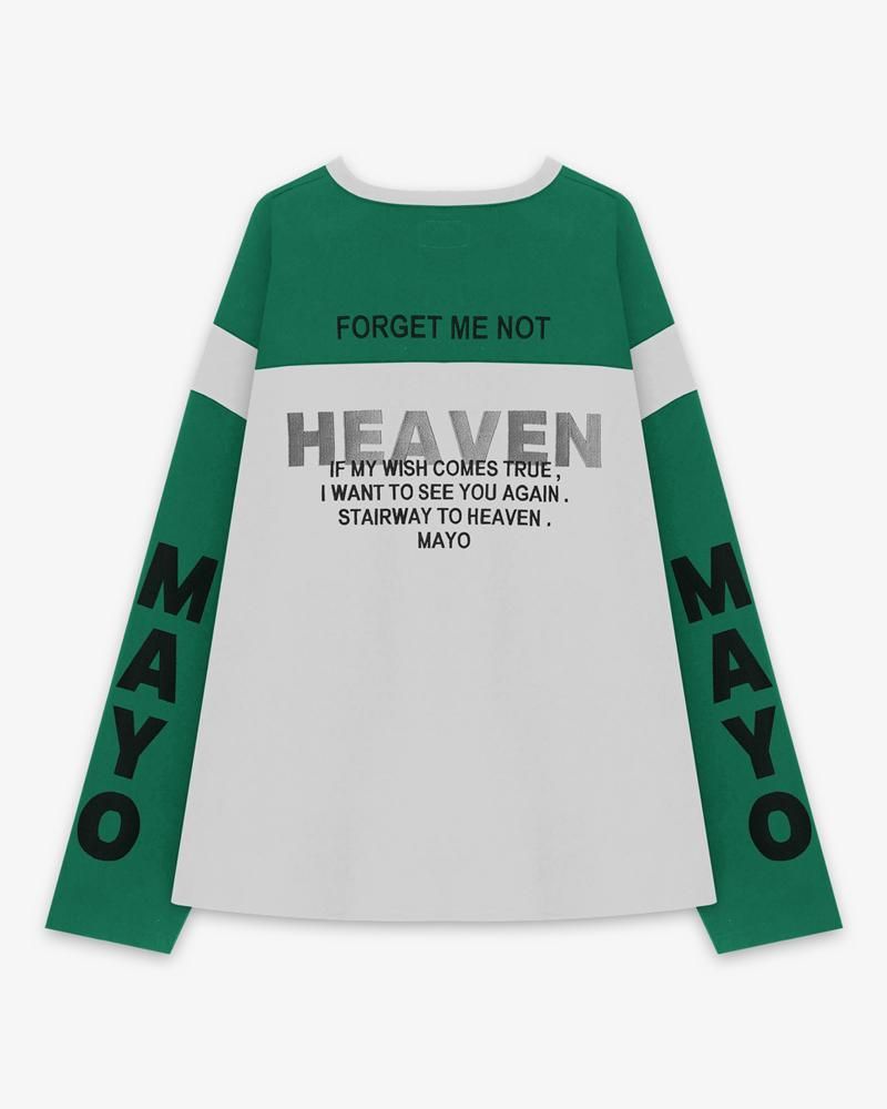MAYO HELL & HEAVEN EMBROIDERY FOOTBALL LONG SLEEVE TEE