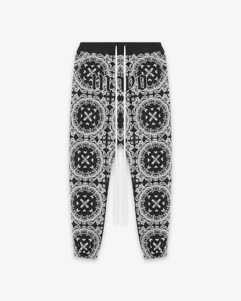 MAYO PAISLEY EMBROIDERY NYLON LOUNGE PANTS