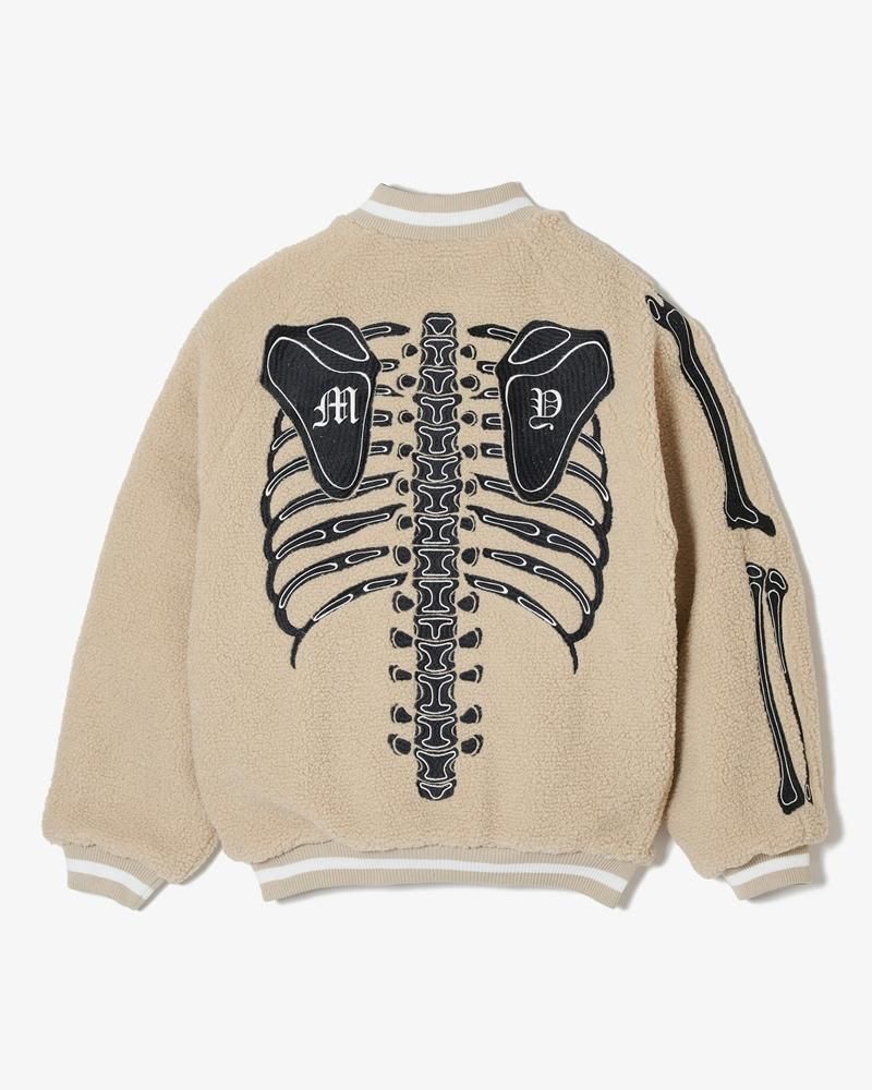 MAYO BONES EMBROIDERY REVERSIBLE BOMBER JACKET
