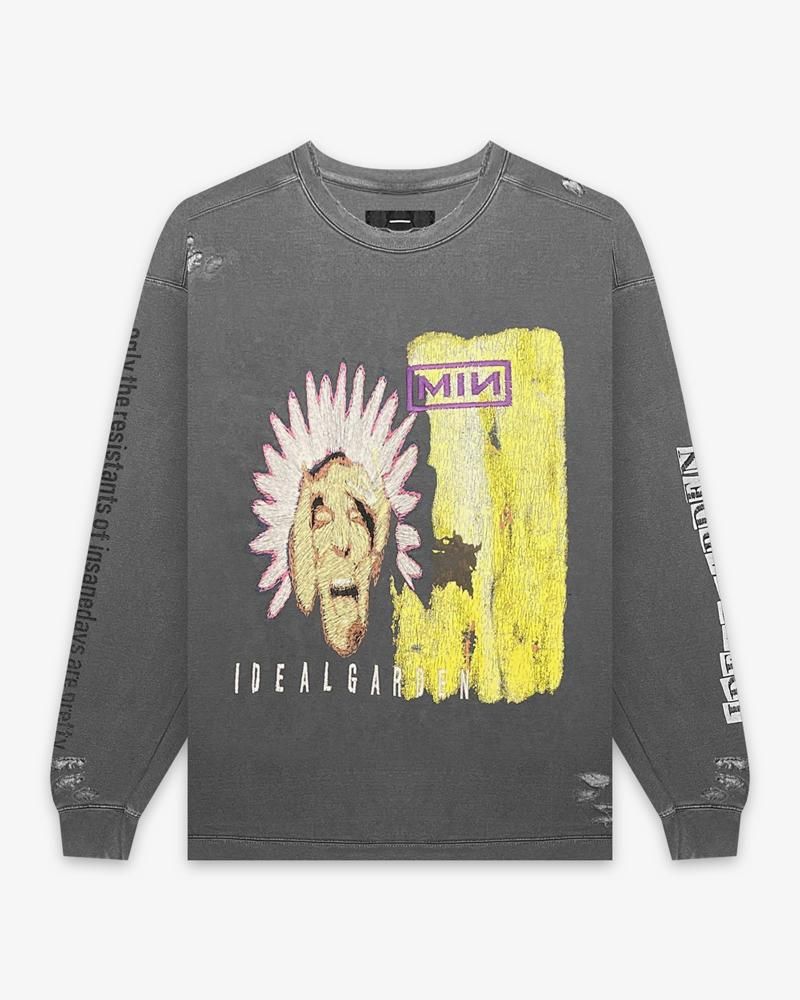 BOOTLEG DIY CREW SWEAT WITH DAMAGED(COORDINATE)