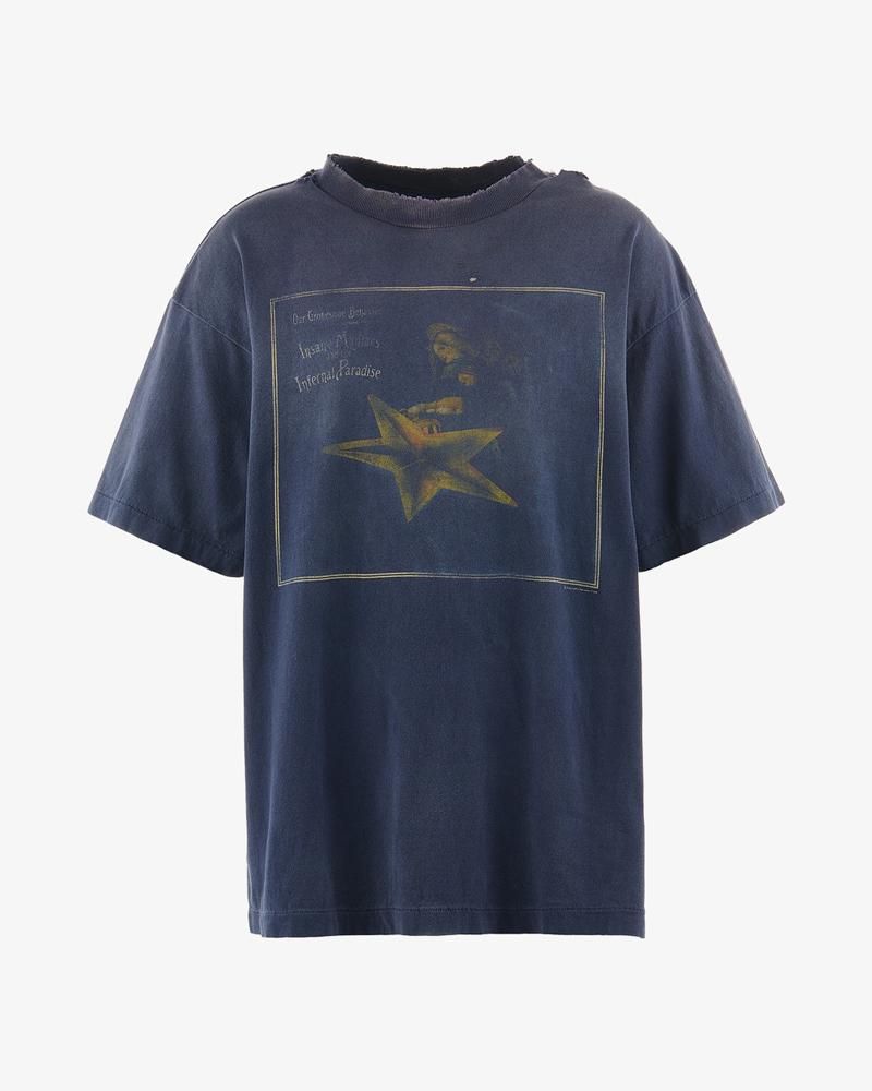 すぐ届く セントマイケル コラボ Tシャツ 星 スマイルプリント SAINT MXXXXXX(セントマイケル) - AUTUMN WINTER 2024