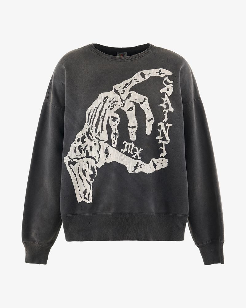 CREW NECK SWEAT SHIRT BONE SAINT
