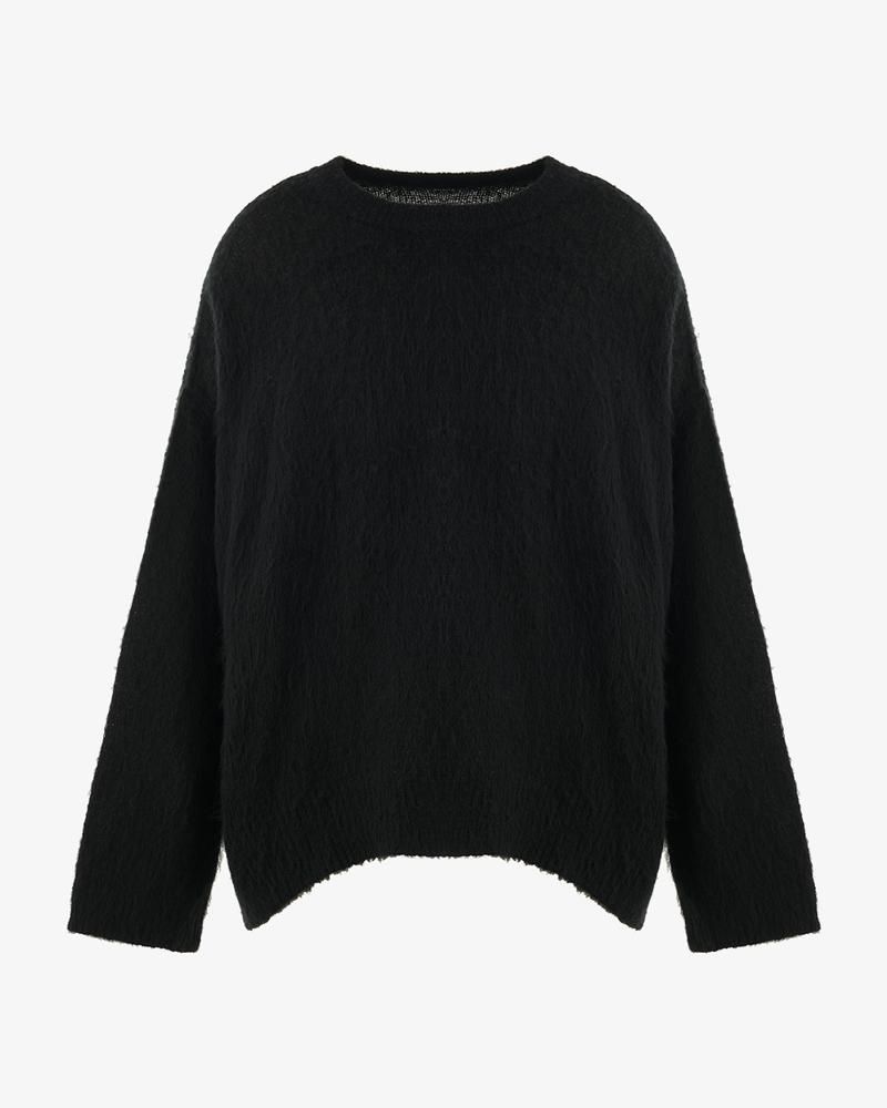 MOHAIR CREW NECK KNIT CLEAN