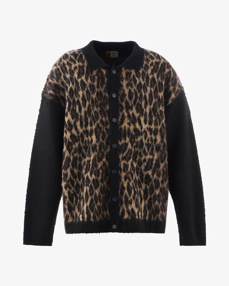 KNIT CARDIGAN LEOPARD