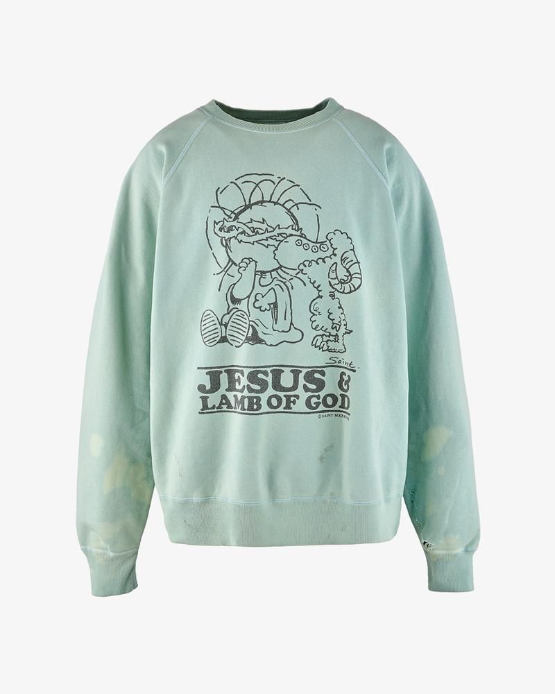 SAINT MXXXXXX CREW NECK SWEAT SHIRT JESUS