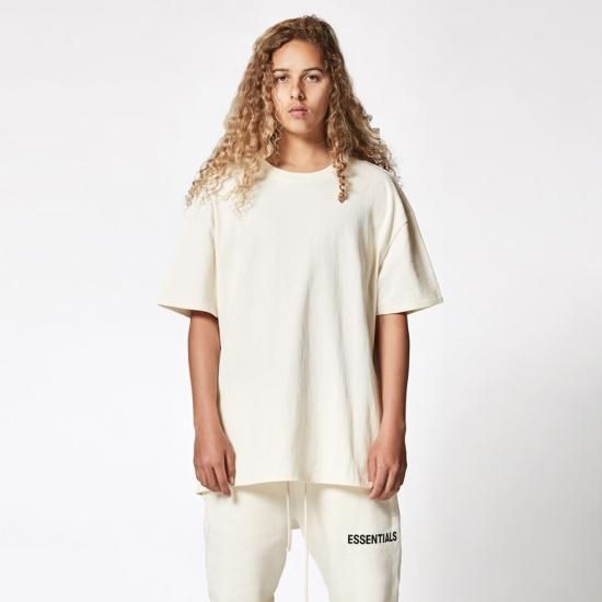 FOG ESSENTIALS | BOXY GRAPHIC T-SHIRT / BUTTER CREAM