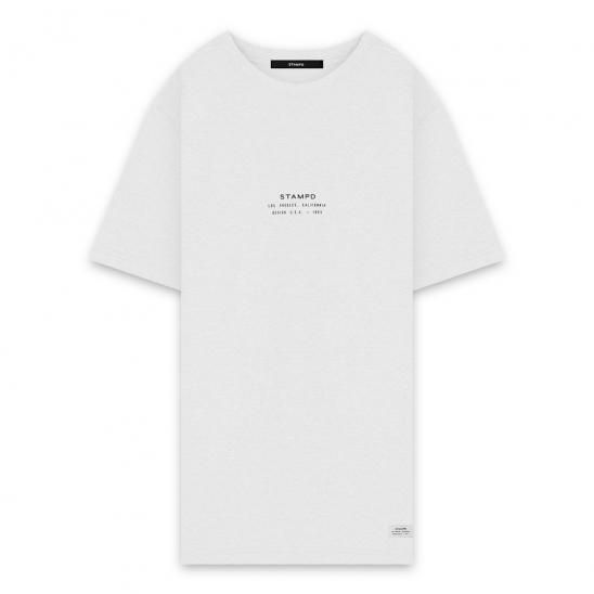 STAMPD | STACKED LOGO TEE / WHITE