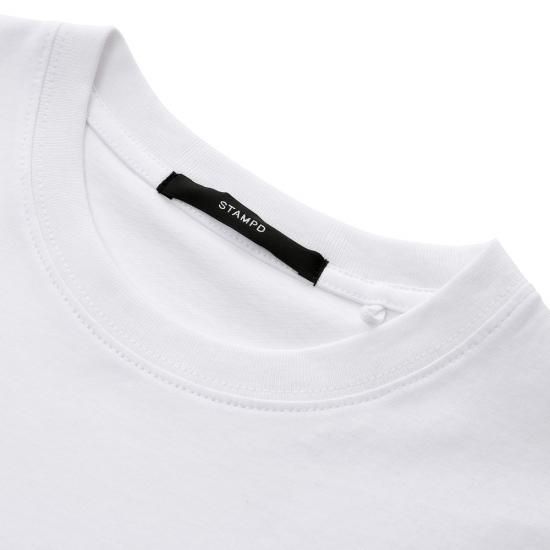 STAMPD | STACKED LOGO TEE / WHITE