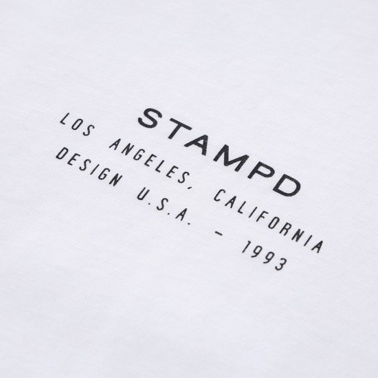 STAMPD | STACKED LOGO TEE / WHITE