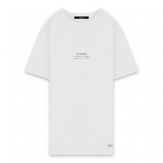 STAMPD | STACKED LOGO TEE / WHITE