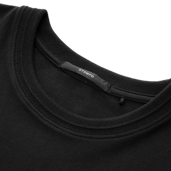 STAMPD | PIQUE POCKET RELAXED TEE / BLACK