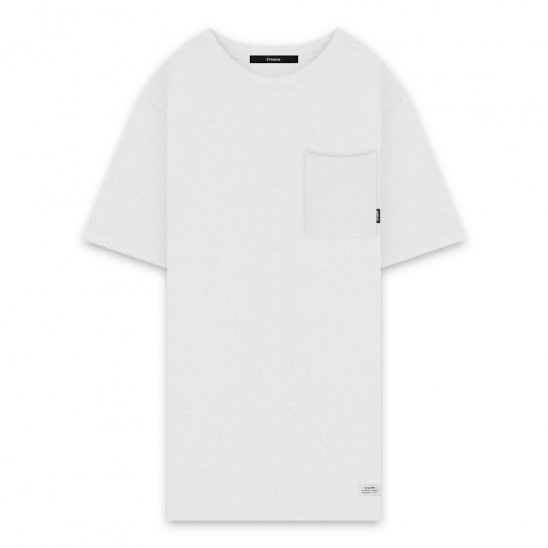 STAMPD | PIQUE POCKET RELAXED TEE / WHITE