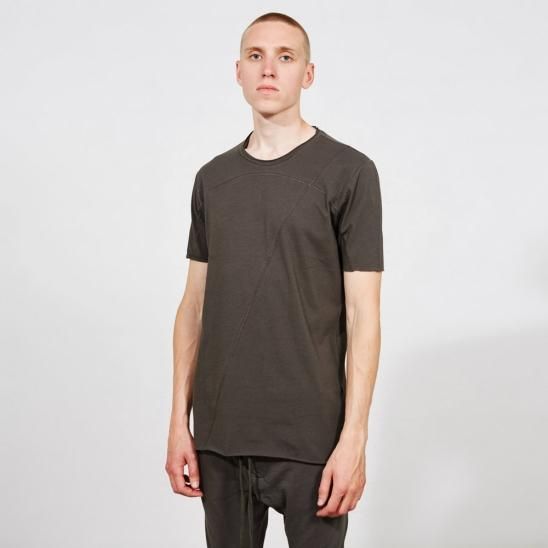 THOM/KROM | HERREN T-SHIRT WORKED/GEWIRKT / MUD