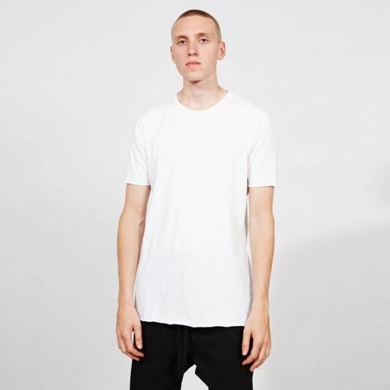 THOM/KROM | HERREN T-SHIRT WORKED/GEWIRKT / WHITE