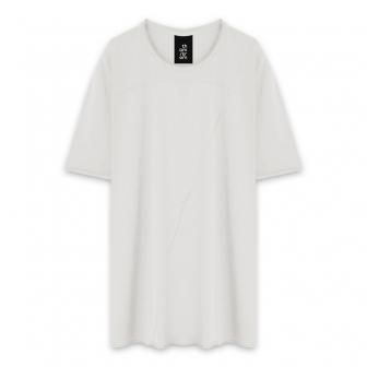 THOM/KROM | HERREN T-SHIRT WORKED/GEWIRKT / WHITE