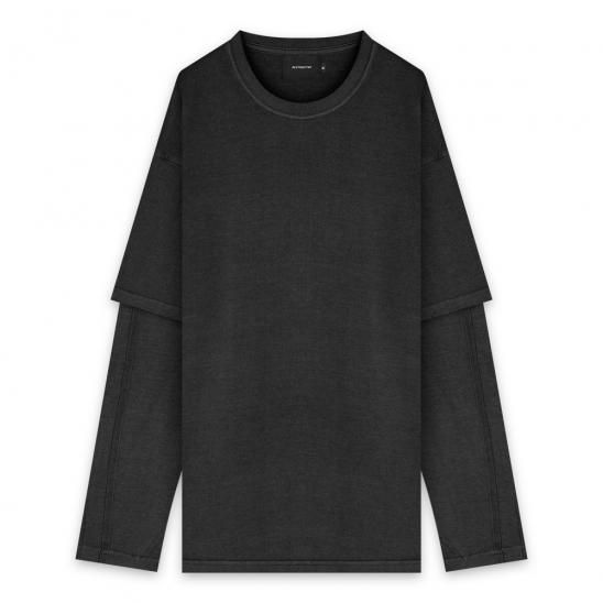 DESTRUCTIVE | LAYERED T-SHIRT / BLACK