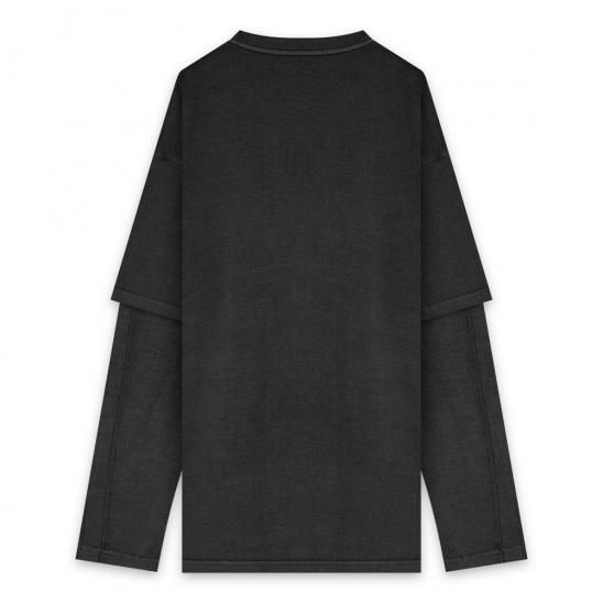 DESTRUCTIVE | LAYERED T-SHIRT / BLACK