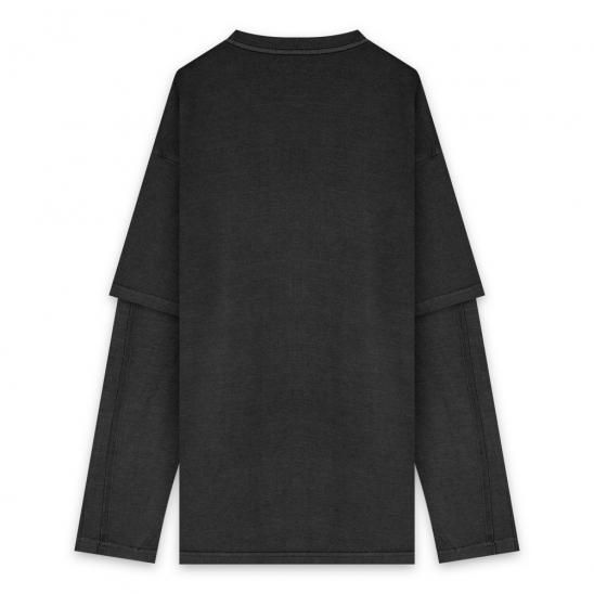 DESTRUCTIVE | LAYERED T-SHIRT / BLACK