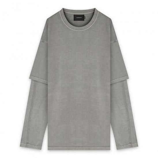 DESTRUCTIVE | LAYERED T-SHIRT / GREY