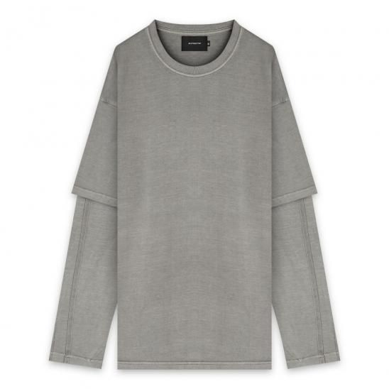 DESTRUCTIVE | LAYERED T-SHIRT / GREY