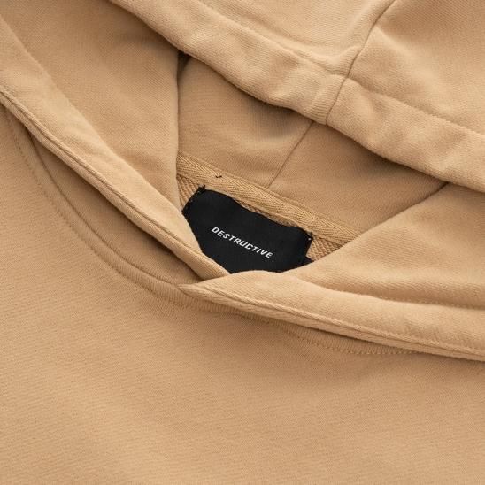 DESTRUCTIVE | PULLOVER HOODIE / BEIGE