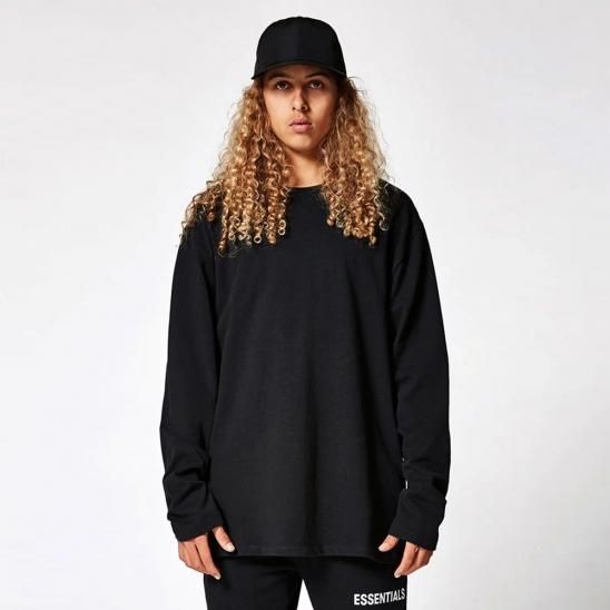 FOG ESSENTIALS | BOXY GRAPHIC LONG SLEEVE T-SHIRT / BLACK