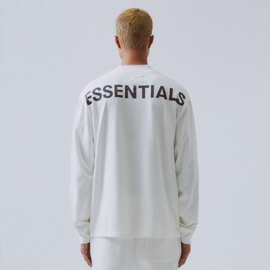 FOG ESSENTIALS | BOXY GRAPHIC LONG SLEEVE T-SHIRT / WHITE