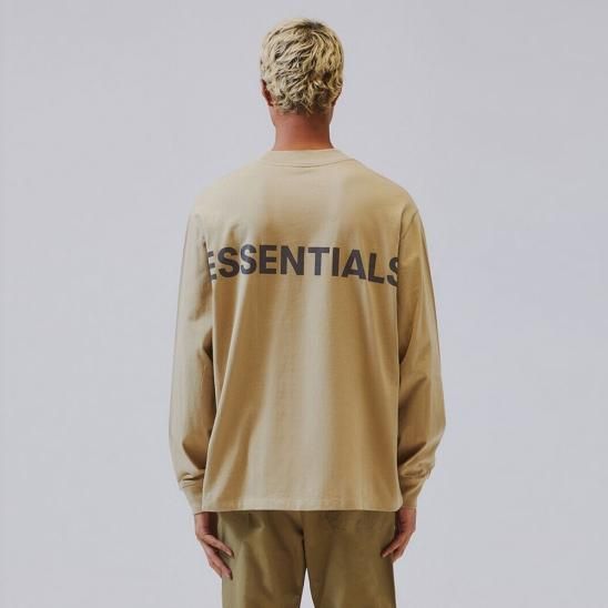 FOG ESSENTIALS | BOXY GRAPHIC LONG SLEEVE T-SHIRT / TAN