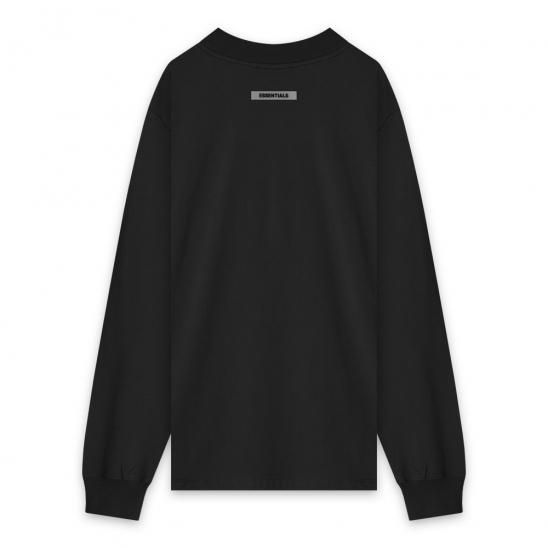 FOG ESSENTIALS | 3D SILICON APPLIQUE LONG SLEEVE T-SHIRT / BLACK