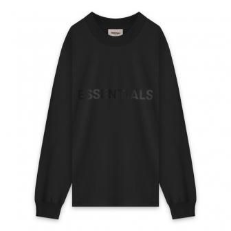 FOG ESSENTIALS | 3D SILICON APPLIQUE LONG SLEEVE T-SHIRT / BLACK