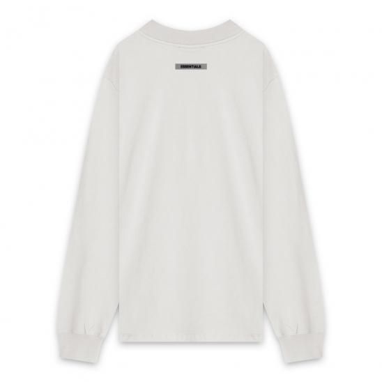 FOG ESSENTIALS | 3D SILICON APPLIQUE LONG SLEEVE T-SHIRT / WHITE