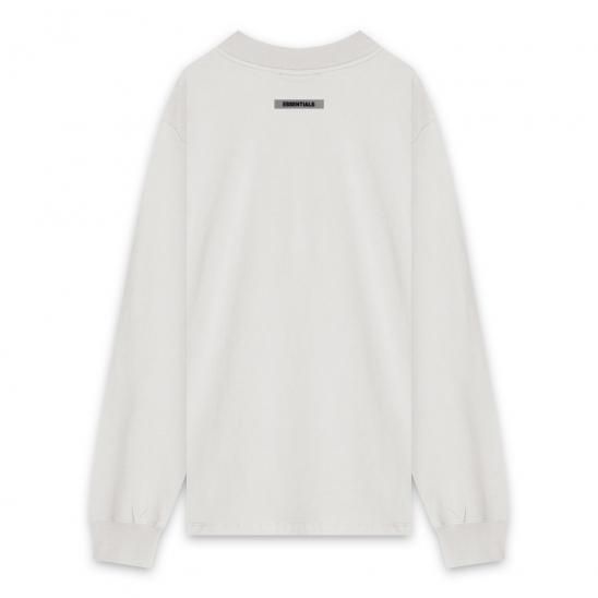 FOG ESSENTIALS | 3D SILICON APPLIQUE LONG SLEEVE T-SHIRT / WHITE