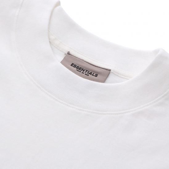 FOG ESSENTIALS | 3D SILICON APPLIQUE LONG SLEEVE T-SHIRT / WHITE