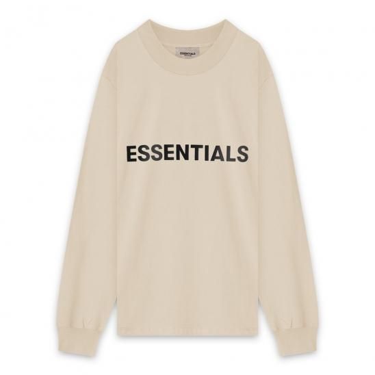 FOG ESSENTIALS | 3D SILICON APPLIQUE LONG SLEEVE T-SHIRT / CREAM