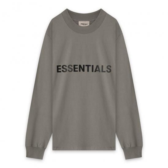 FOG ESSENTIALS | 3D SILICON APPLIQUE LONG SLEEVE T-SHIRT / CHARCOAL