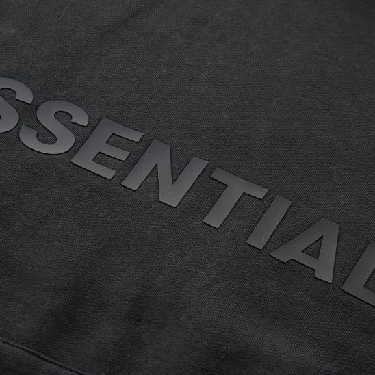 FOG ESSENTIALS | 3D SILICON APPLIQUE PULLOVER HOODIE / BLACK