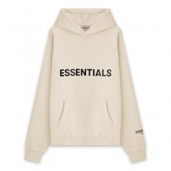 FOG ESSENTIALS | 3D SILICON APPLIQUE PULLOVER HOODIE / CREAM